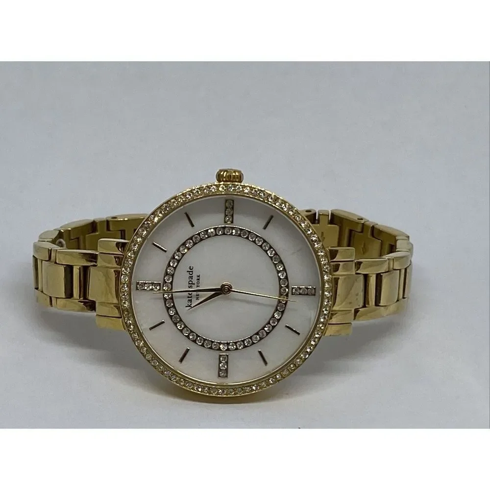 Kate Spade 0692 Womens Gold Stainless Steel Analog Dial Quartz Wrist Watch GE562